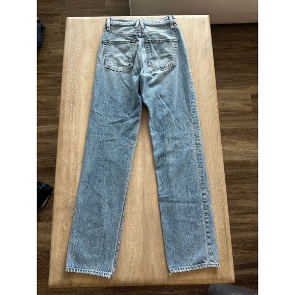 SLVRLAKE London Straight Leg High Rise Jeans in Heartache Size 23 - Picture 9 of 13